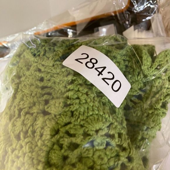 One Resource Top Women M Medium Green Crochet Open Front Long Sleeve Casual - Picture 9 of 9